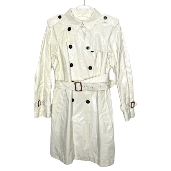 3.1 Phillip Lim | Coated Linen Trench Coat in Cream 10 - Picture 2 of 15